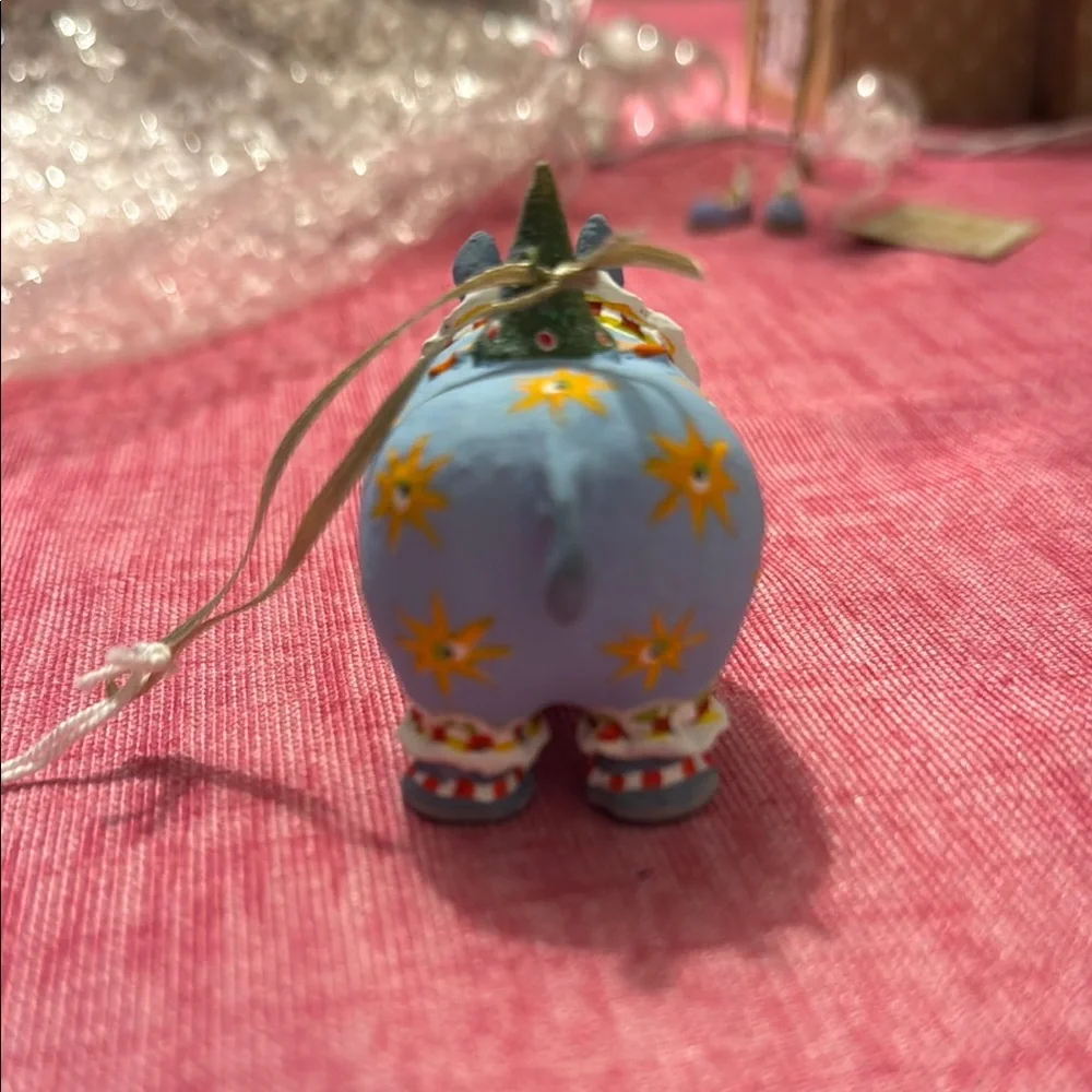 NWT MACKENZIE-CHILDS Blue Rhino Ornament - Picture 4 of 5